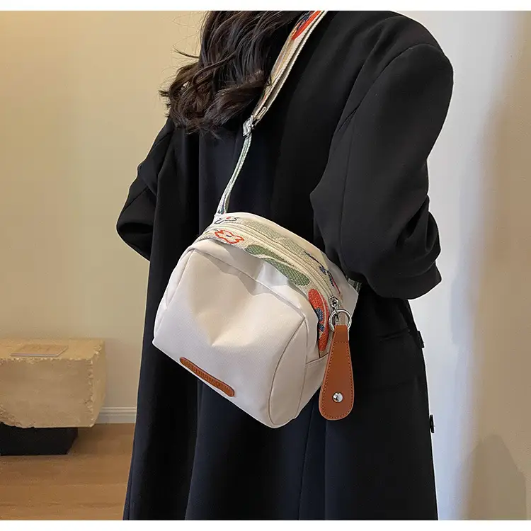 Women Crossbody Bag Black Canvas Spring Summer Casual — feature 16