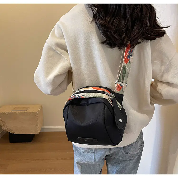 Women Crossbody Bag Black Canvas Spring Summer Casual — feature 22