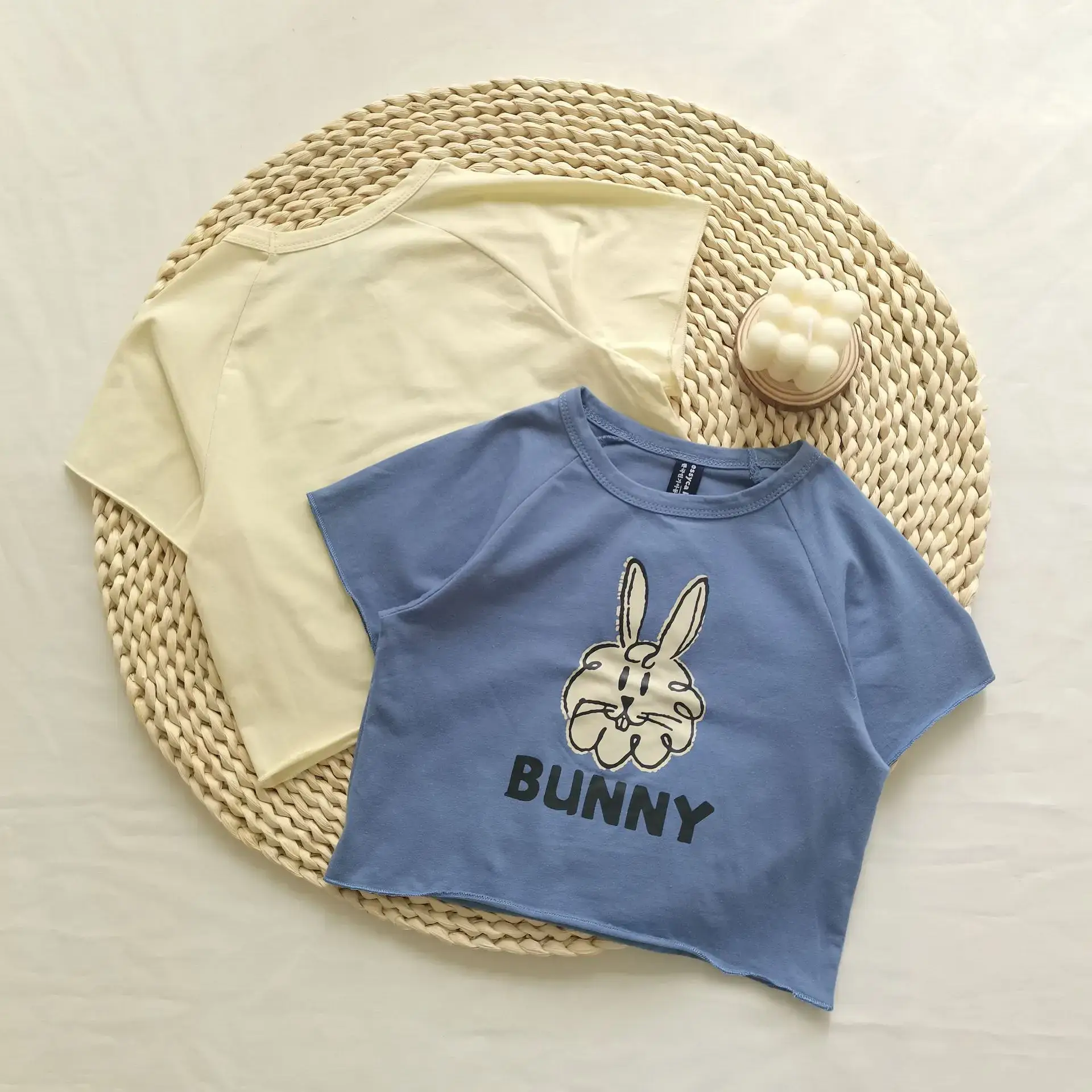 Blue Bunny Printed Short Sleeve T-Shirt for Boys Girls - Image 4