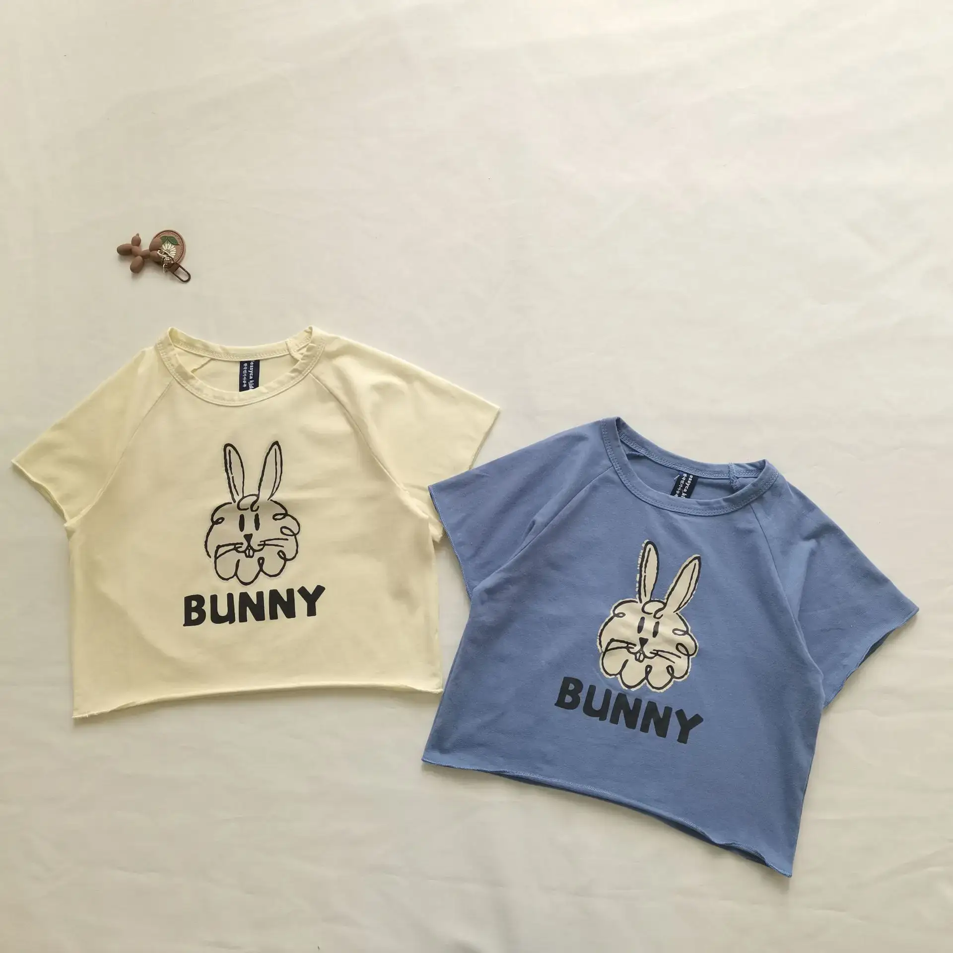 Blue Bunny Printed Short Sleeve T-Shirt for Boys Girls — feature 3