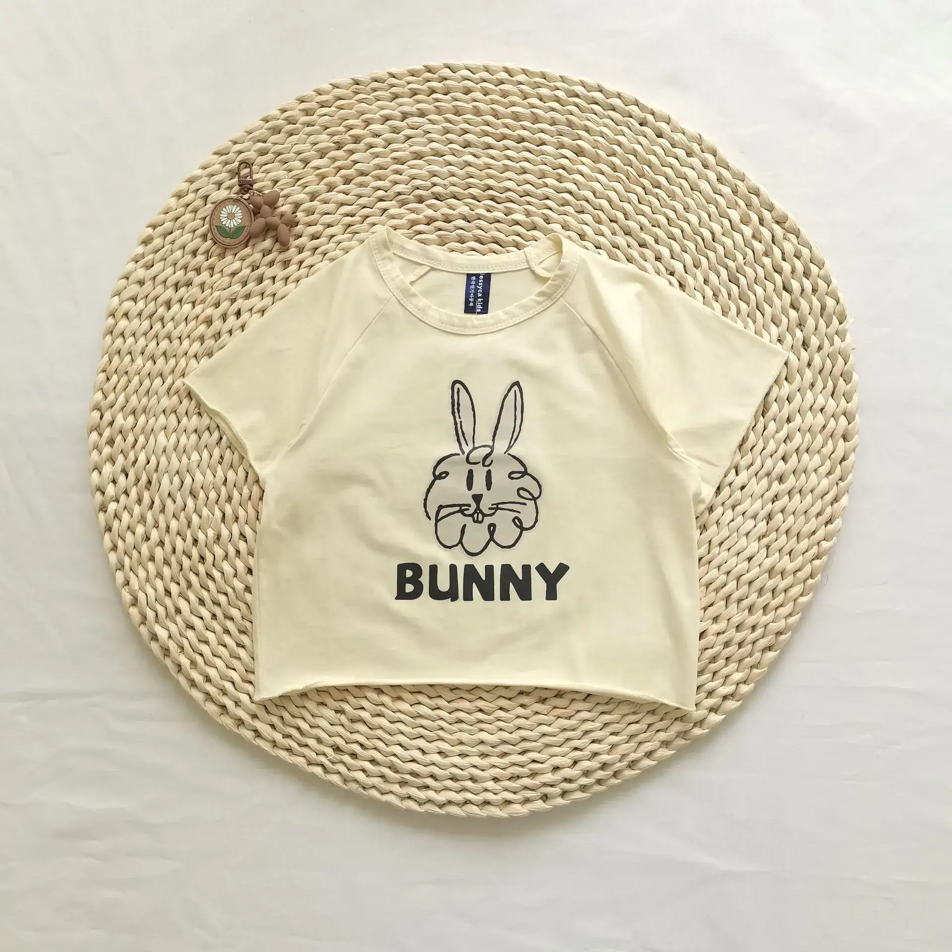 Blue Bunny Printed Short Sleeve T-Shirt for Boys Girls — feature 7