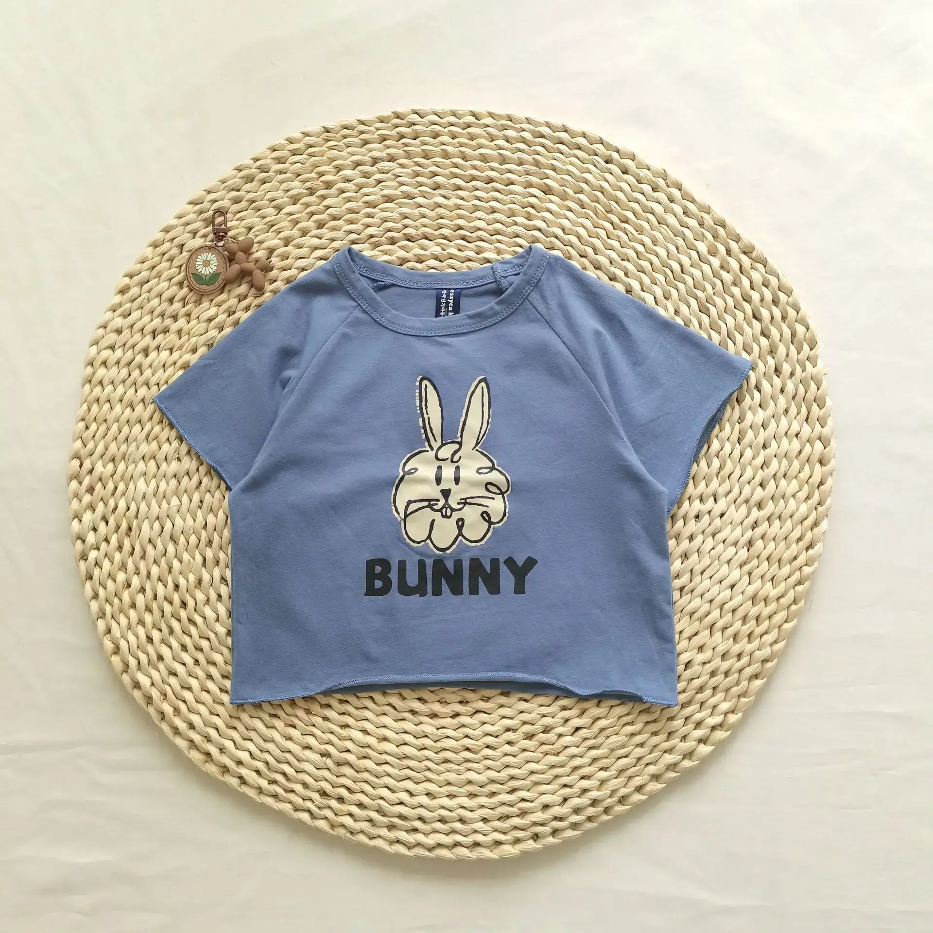 Blue Bunny Printed Short Sleeve T-Shirt for Boys Girls — feature 8