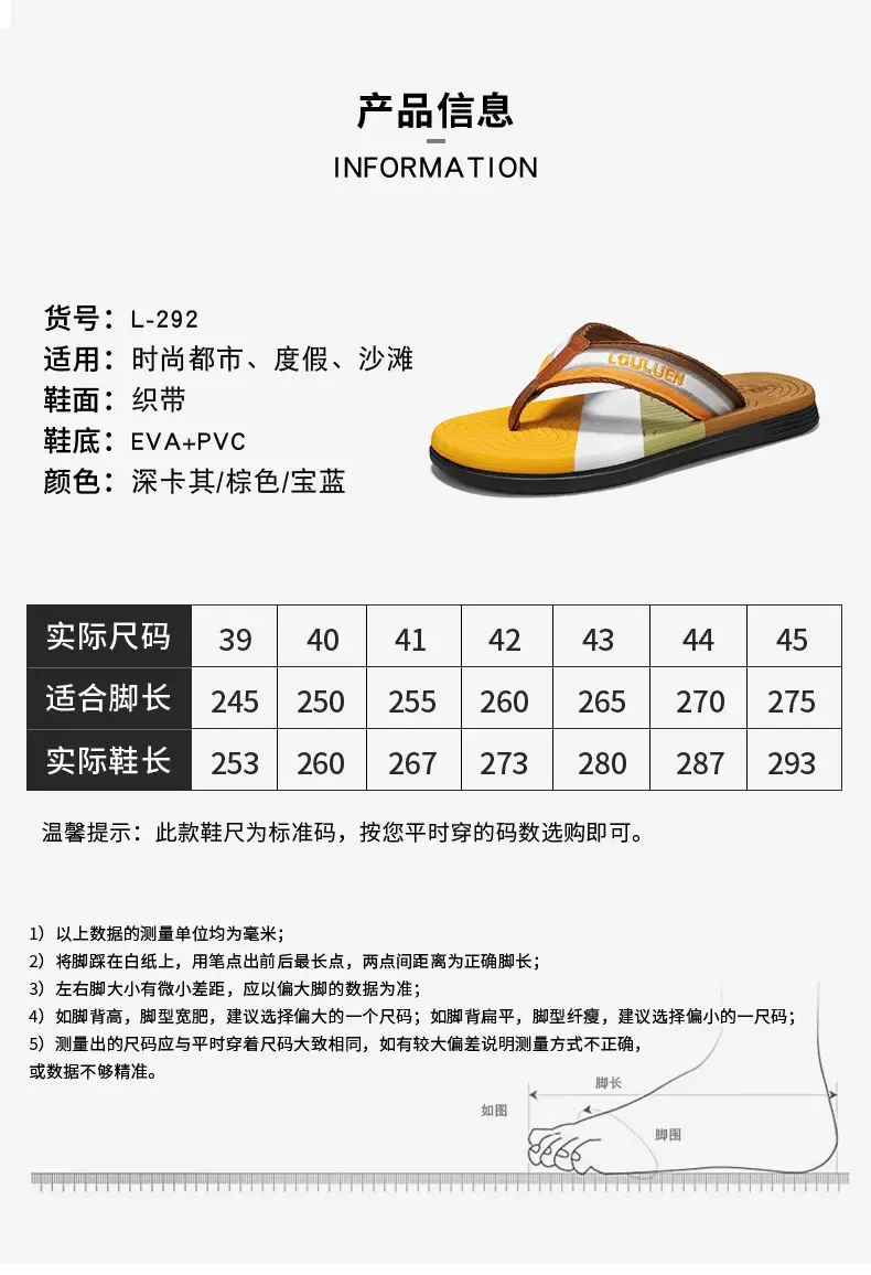 2024 Men's Blue Orange Flip Flops Soft Soled Outdoor — feature 6