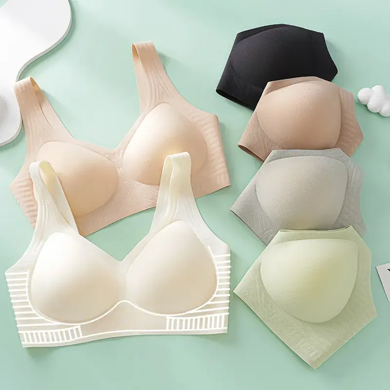 Black Traceless Bra with Breast Pad & Back Support - Image 8
