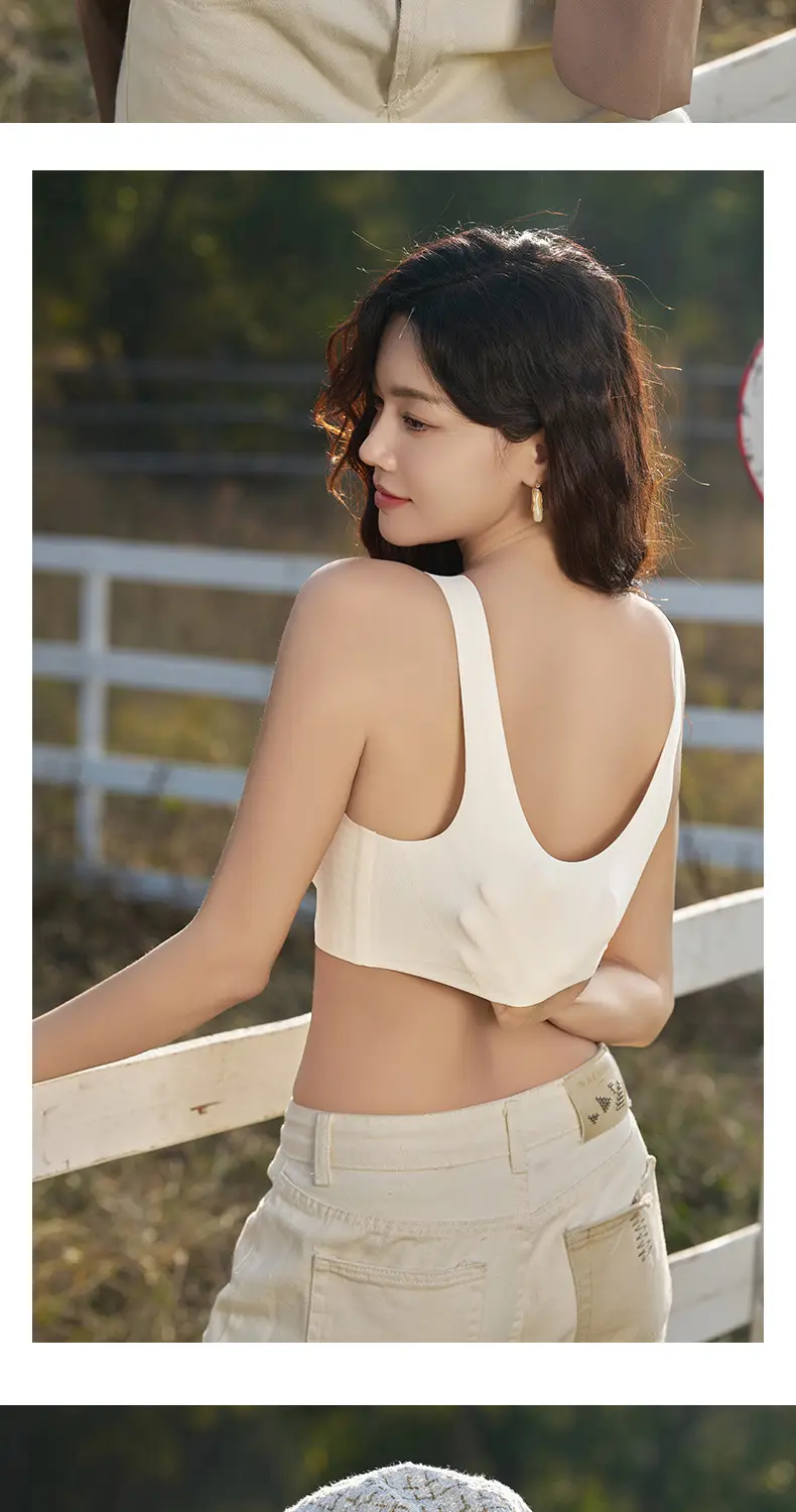 Black Traceless Bra with Breast Pad & Back Support — feature 23