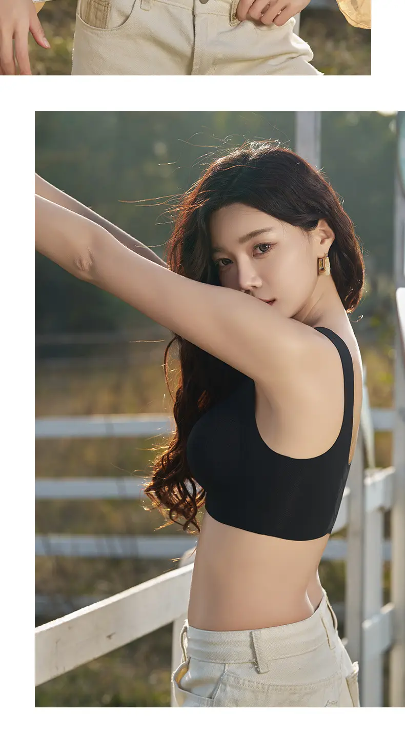 Black Traceless Bra with Breast Pad & Back Support — feature 28