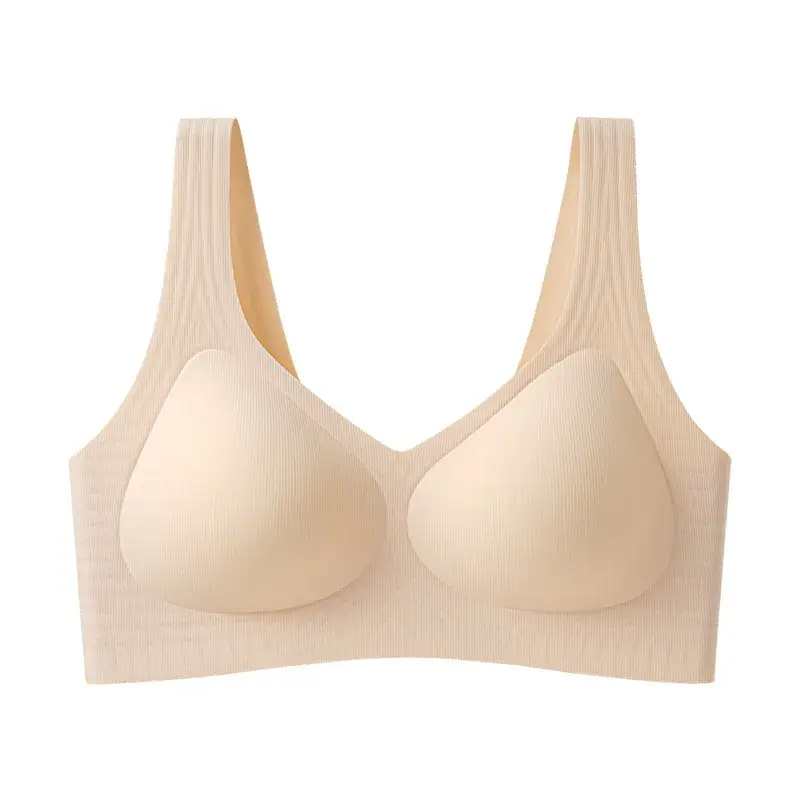 Black Traceless Bra with Breast Pad & Back Support - Image 2