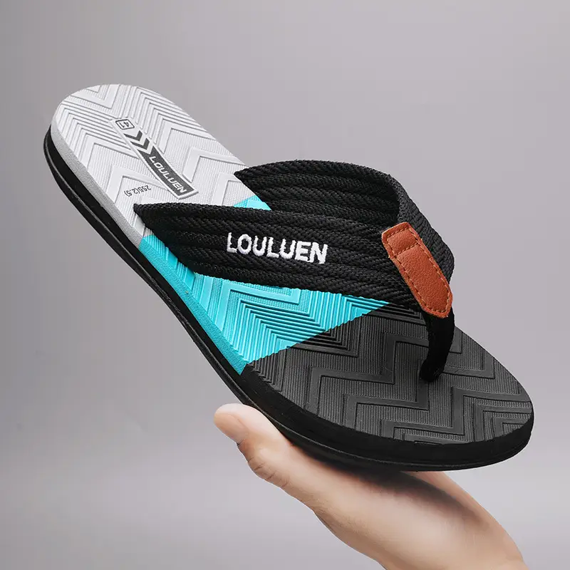Summer Cross-border New Anti-slip Slippers Men's Outfit Trendy Casual Men's Flip-flops Flip-flops Sandals for Beach - Image 8