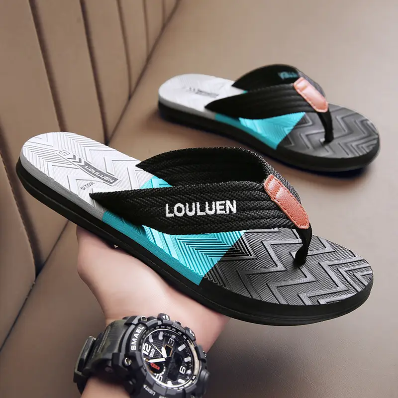 Summer Cross-border New Anti-slip Slippers Men's Outfit Trendy Casual Men's Flip-flops Flip-flops Sandals for Beach - Image 9