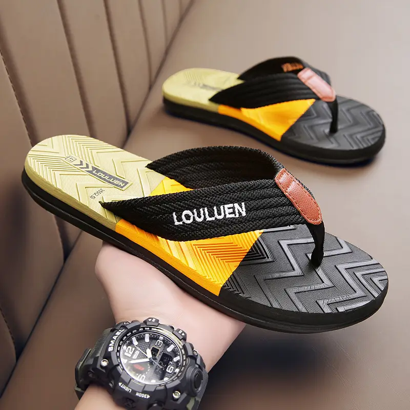 Summer Cross-border New Anti-slip Slippers Men's Outfit Trendy Casual Men's Flip-flops Flip-flops Sandals for Beach - Image 10