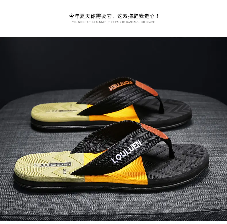 Summer Cross-border New Anti-slip Slippers Men's Outfit Trendy Casual Men's Flip-flops Flip-flops Sandals for Beach — feature 14
