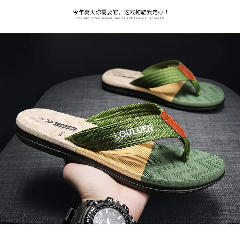 Summer Cross-border New Anti-slip Slippers Men's Outfit Trendy Casual Men's Flip-flops Flip-flops Sandals for Beach — feature 15