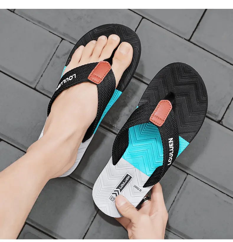 Summer Cross-border New Anti-slip Slippers Men's Outfit Trendy Casual Men's Flip-flops Flip-flops Sandals for Beach — feature 17