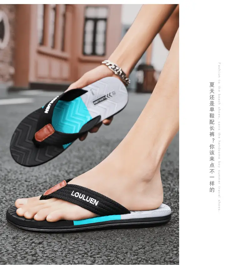 Summer Cross-border New Anti-slip Slippers Men's Outfit Trendy Casual Men's Flip-flops Flip-flops Sandals for Beach — feature 18