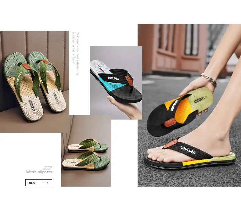 Summer Cross-border New Anti-slip Slippers Men's Outfit Trendy Casual Men's Flip-flops Flip-flops Sandals for Beach — feature 2
