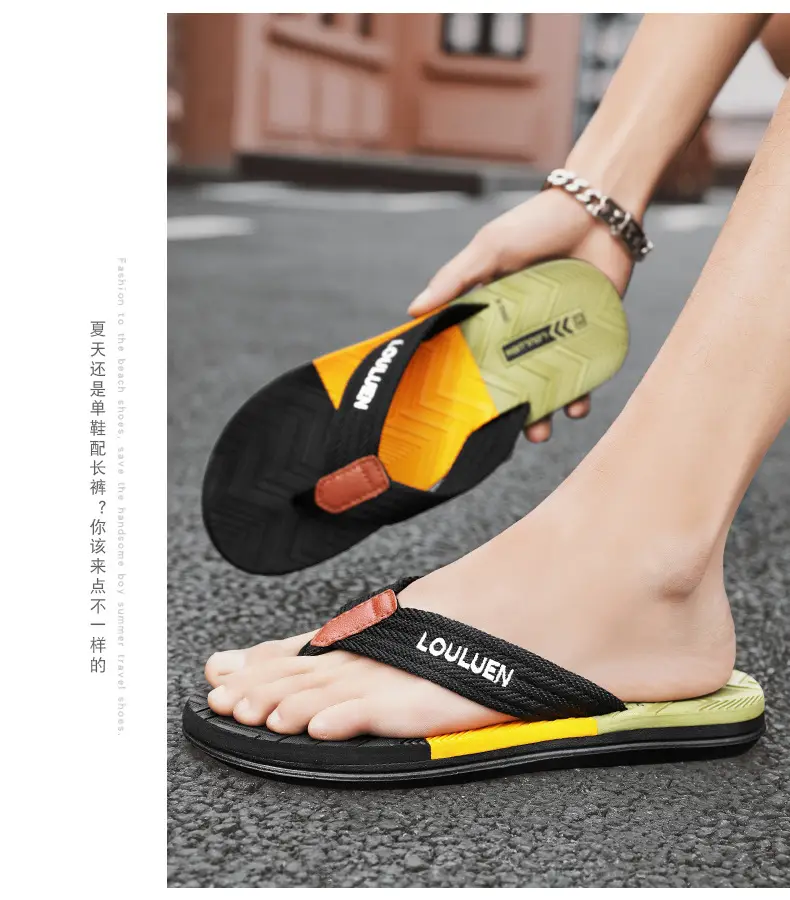 Summer Cross-border New Anti-slip Slippers Men's Outfit Trendy Casual Men's Flip-flops Flip-flops Sandals for Beach — feature 20