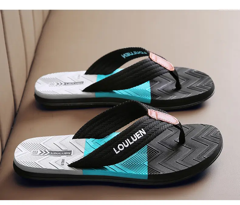 Summer Cross-border New Anti-slip Slippers Men's Outfit Trendy Casual Men's Flip-flops Flip-flops Sandals for Beach — feature 24