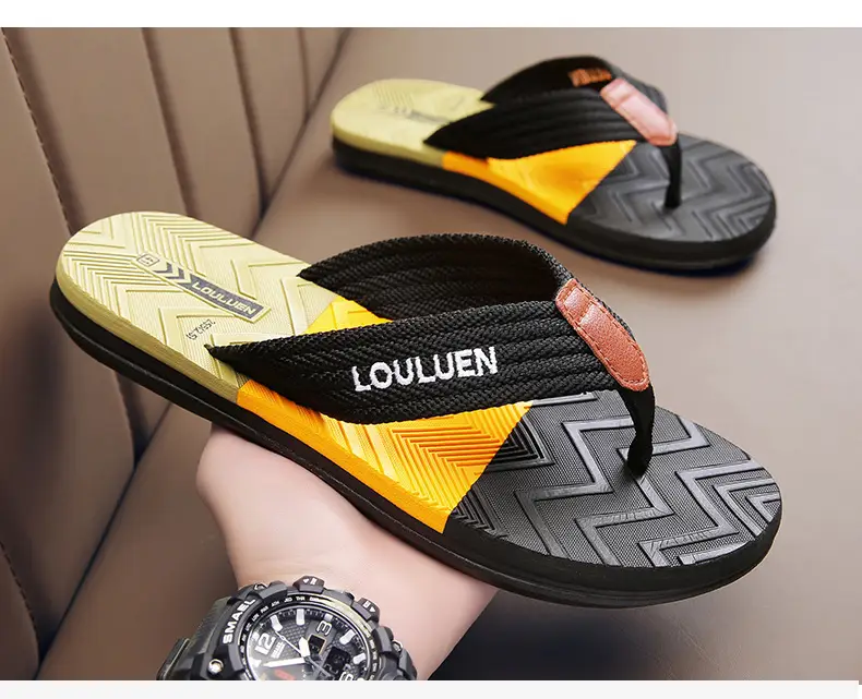 Summer Cross-border New Anti-slip Slippers Men's Outfit Trendy Casual Men's Flip-flops Flip-flops Sandals for Beach — feature 3