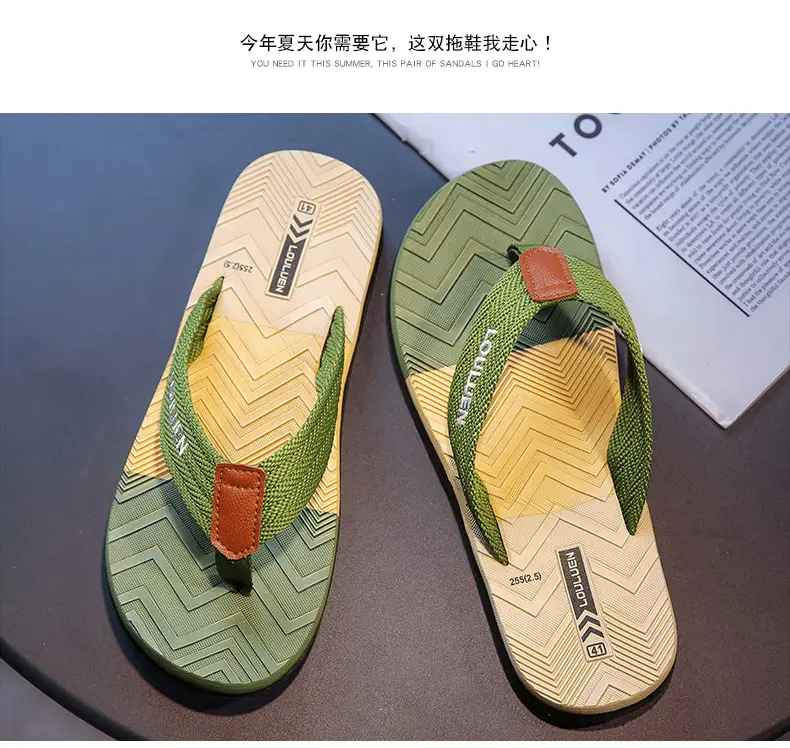Summer Cross-border New Anti-slip Slippers Men's Outfit Trendy Casual Men's Flip-flops Flip-flops Sandals for Beach — feature 6