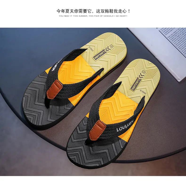 Summer Cross-border New Anti-slip Slippers Men's Outfit Trendy Casual Men's Flip-flops Flip-flops Sandals for Beach — feature 7