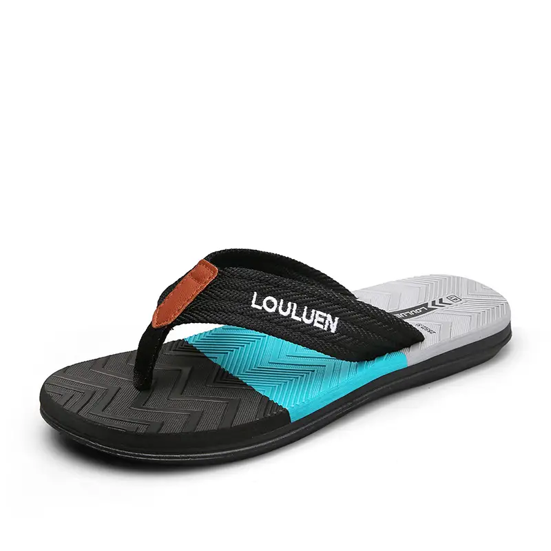 Summer Cross-border New Anti-slip Slippers Men's Outfit Trendy Casual Men's Flip-flops Flip-flops Sandals for Beach - Image 2
