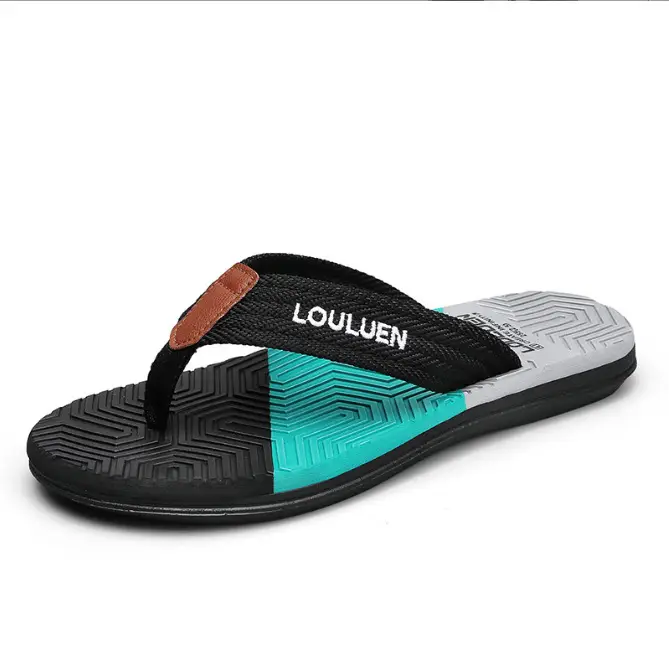 Summer Cross-border New Anti-slip Slippers Men's Outfit Trendy Casual Men's Flip-flops Flip-flops Sandals for Beach - Image 4