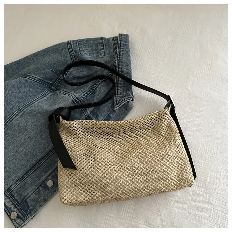 Hand-Woven Straw Shoulder Bag for Women 2026 - Image 2