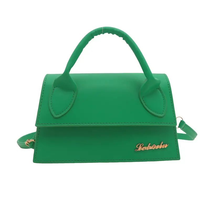 Pink Leather Shoulder Bag with Letter Hardware for Women