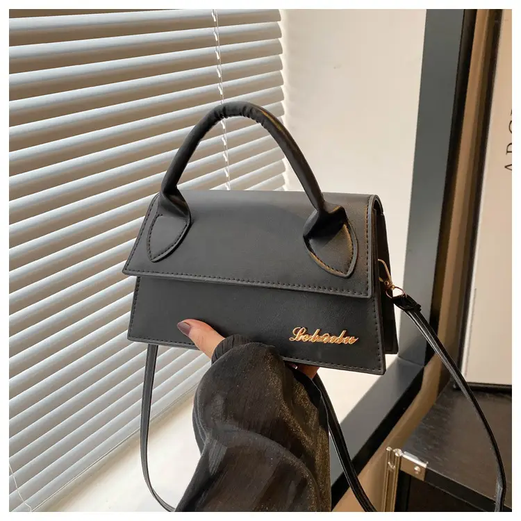 Pink Leather Shoulder Bag with Letter Hardware for Women — feature 28