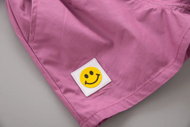 Children Cotton T-Shirt Shorts Set White Pink Summer — feature 14