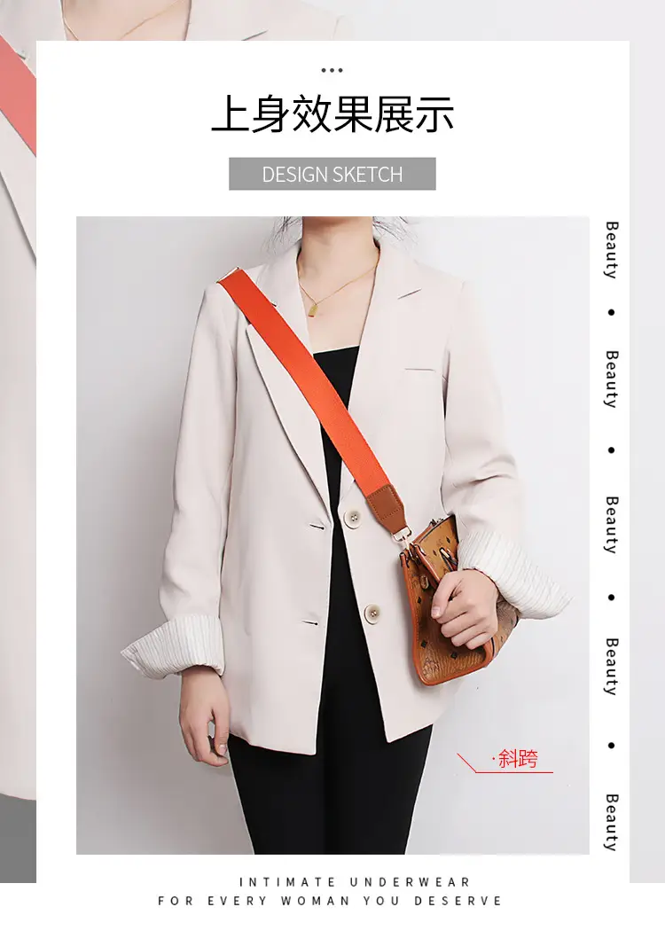 Red Leather Shoulder Strap for Women Men — feature 1