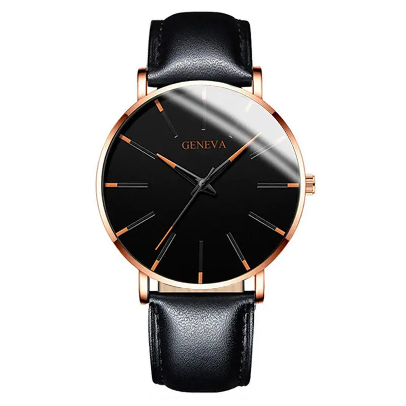 Rose Gold Needle Rose Gold Shell Black Belt