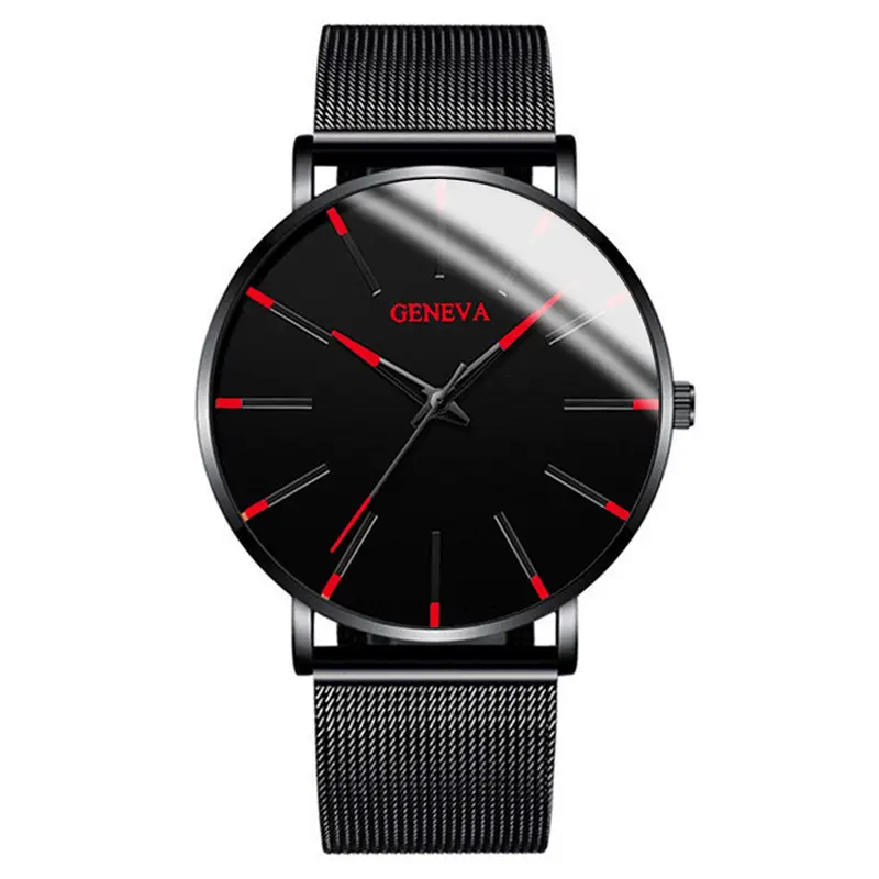 Red needle black shell black mesh belt