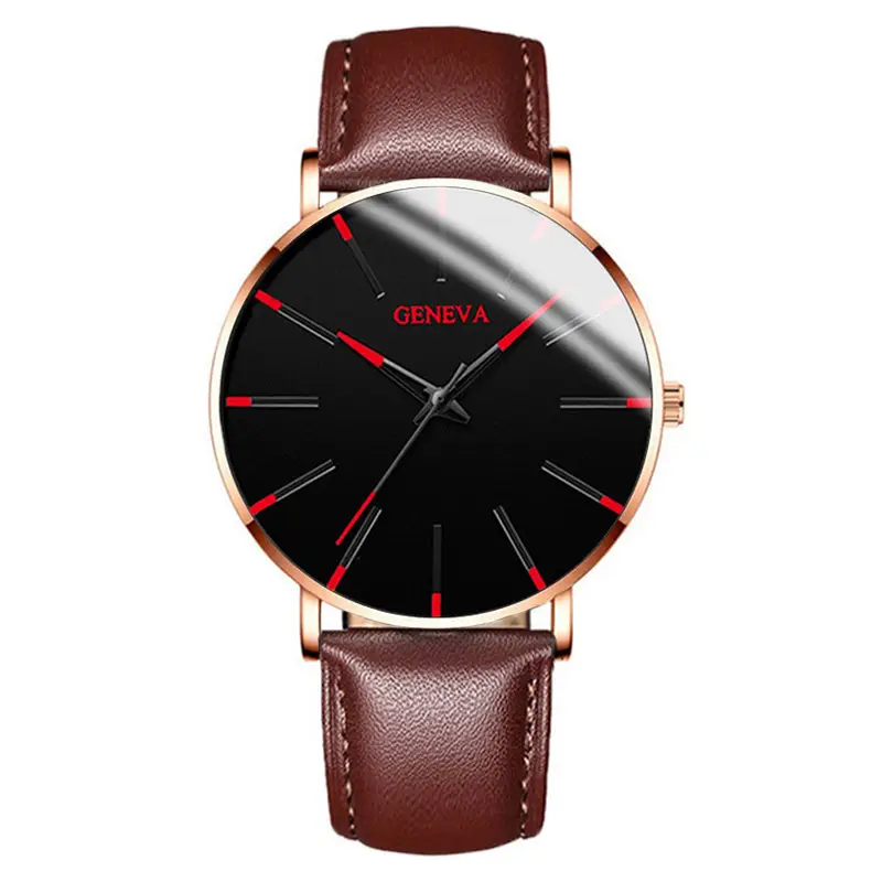 Red Needle Rose Gold Shell Brown Belt