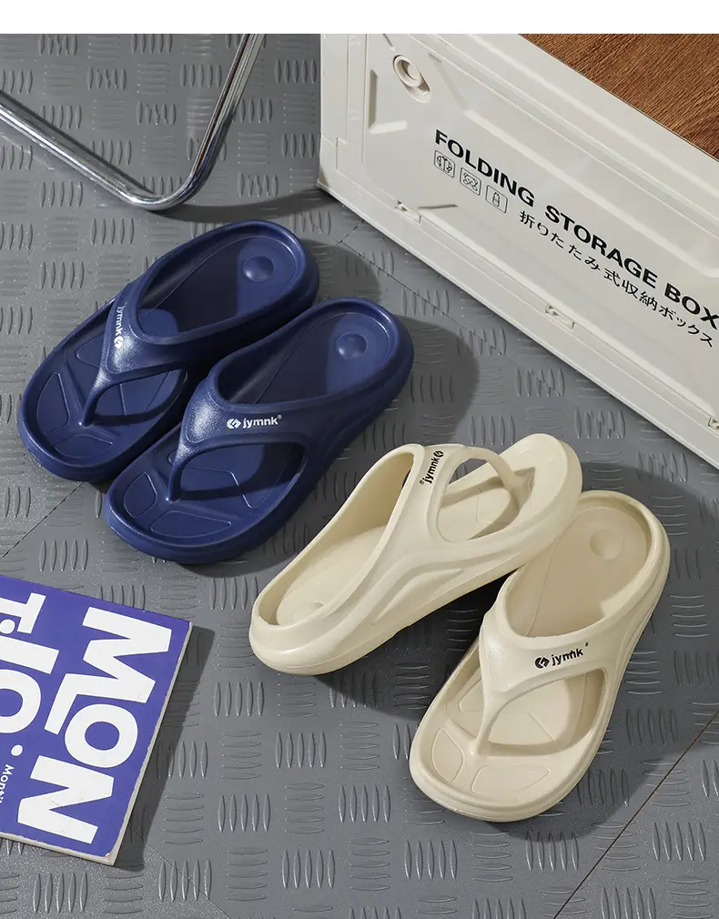 High-end flip-flops men's summer outdoor wear trendy beach flip-flops men's thick-soled non-slip men's flip-flops — feature 24
