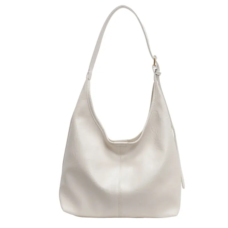 Black Leather Shoulder Bag for Women 2024