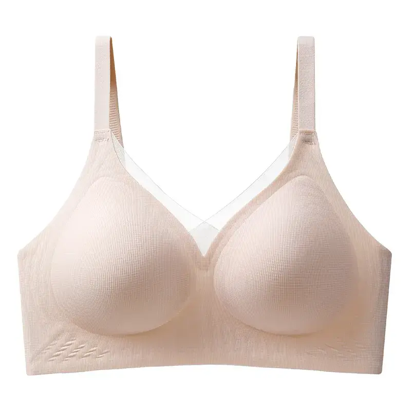 Traceless Sling Strap Women's Anti-Sagging Bra White - Image 2