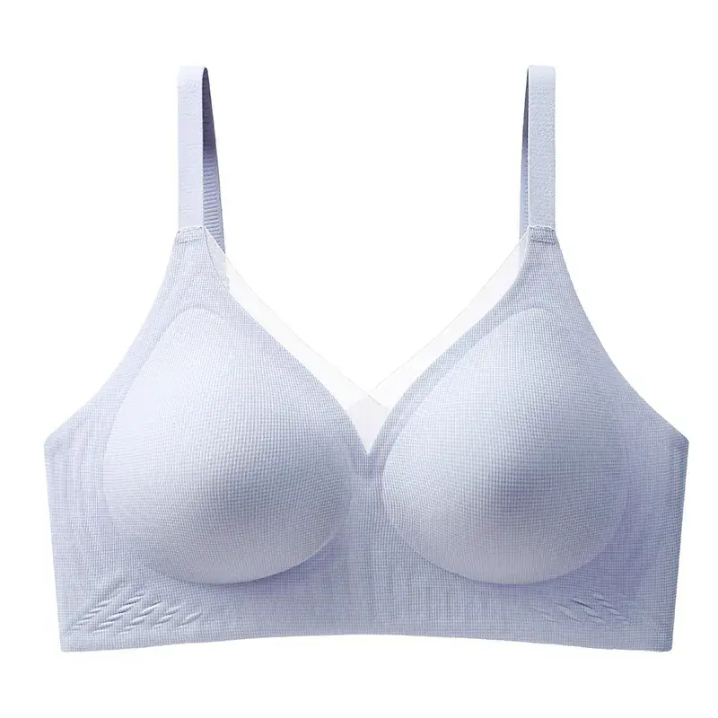 Traceless Sling Strap Women's Anti-Sagging Bra White - Image 3