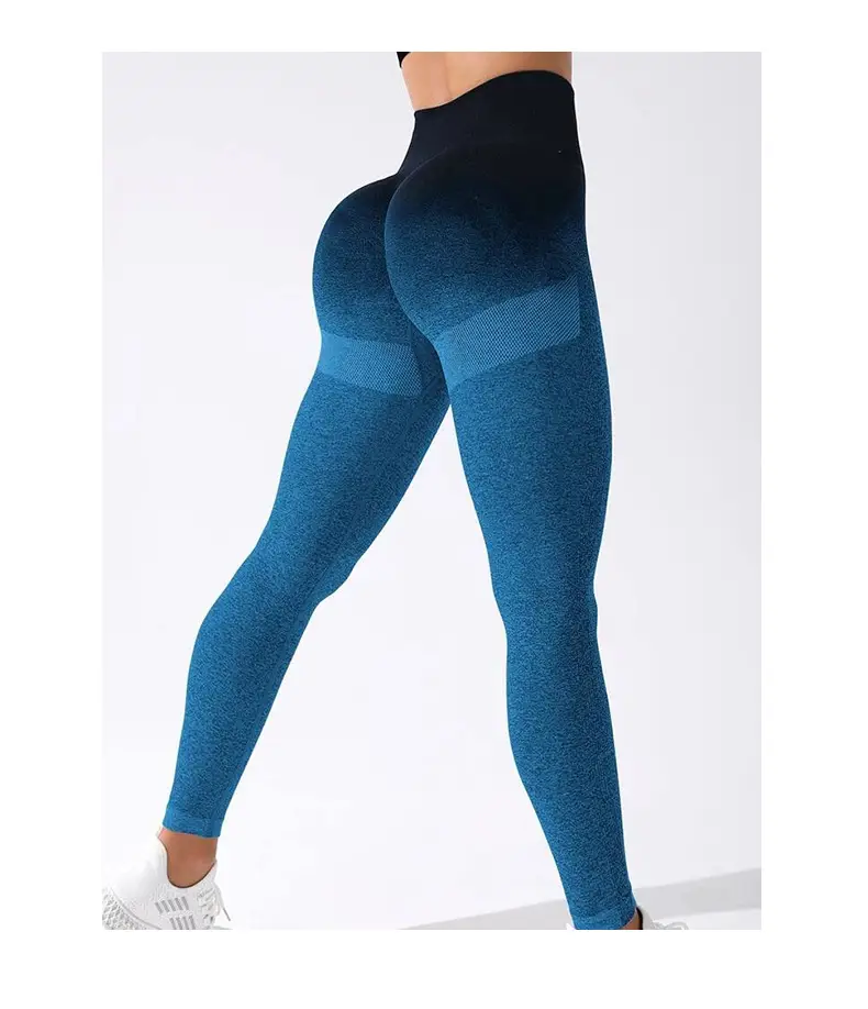 Purple Gradient Tight Fit Hip Lifting Sports Pants for Women — feature 14
