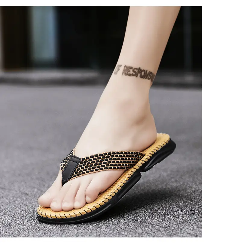 European and American Fashion Live Broadcast Slippers for Men Summer New Beach Flip-Flops Outdoor Non-Slip Flip-Flops Export Men — feature 10