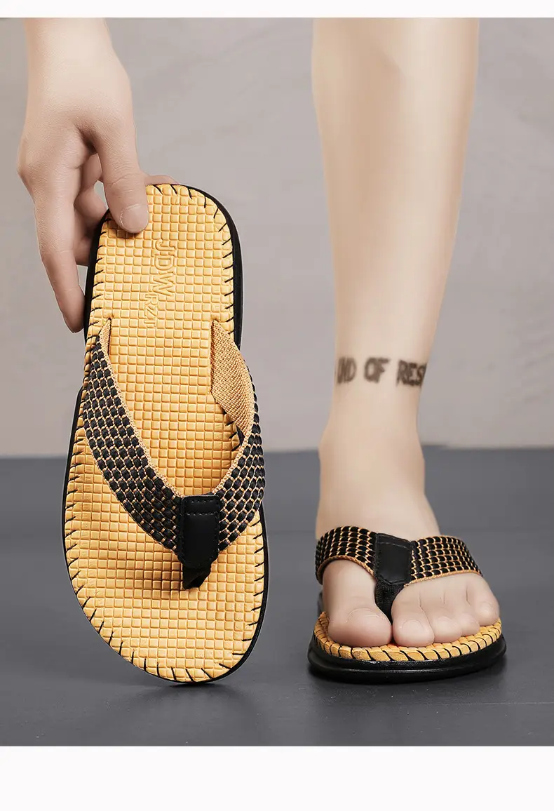 European and American Fashion Live Broadcast Slippers for Men Summer New Beach Flip-Flops Outdoor Non-Slip Flip-Flops Export Men — feature 19