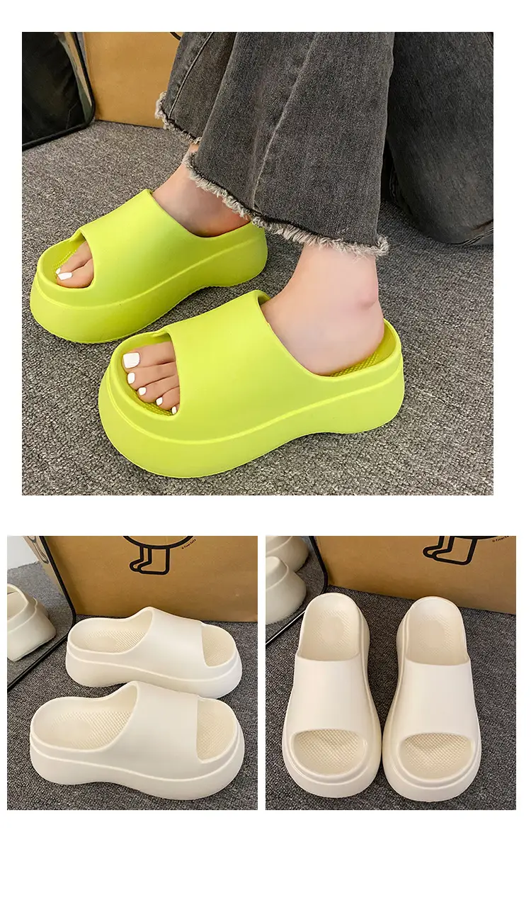 Korean-style 2024 summer new fish mouth muffin thick-soled sandals and slippers soft-soled non-slip beach shoes women's shoes — feature 10