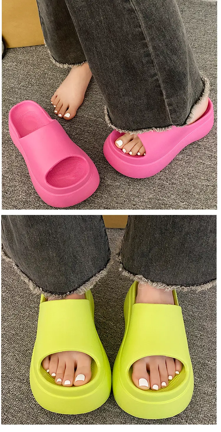 Korean-style 2024 summer new fish mouth muffin thick-soled sandals and slippers soft-soled non-slip beach shoes women's shoes — feature 11