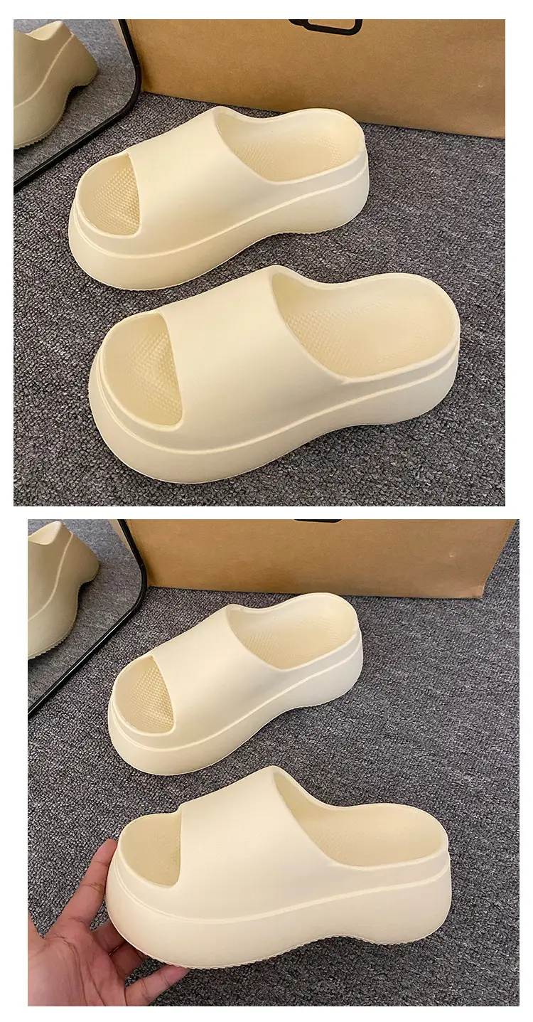 Korean-style 2024 summer new fish mouth muffin thick-soled sandals and slippers soft-soled non-slip beach shoes women's shoes — feature 4