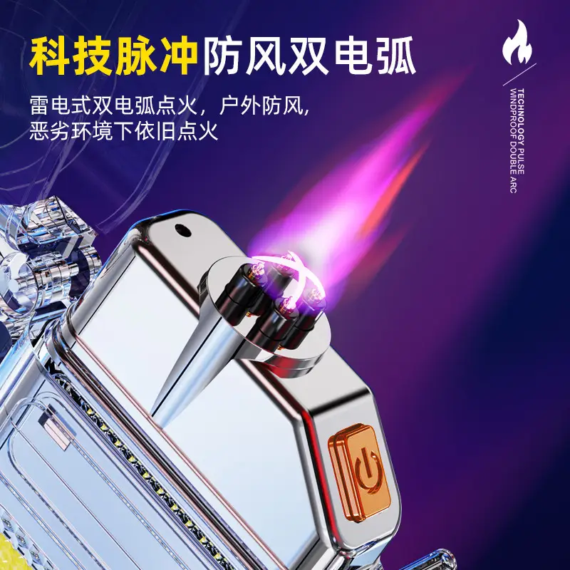 Rechargeable Arc Lighter with Transparent Shell - Image 8