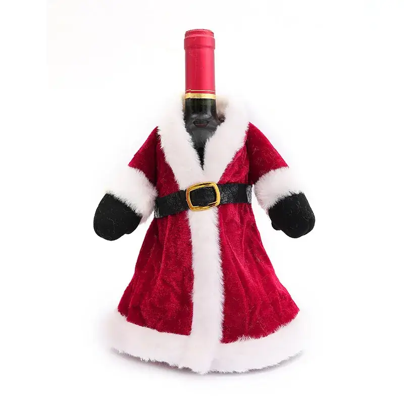 Christmas Wine Bottle Set Green Knit Design 16" - Image 30