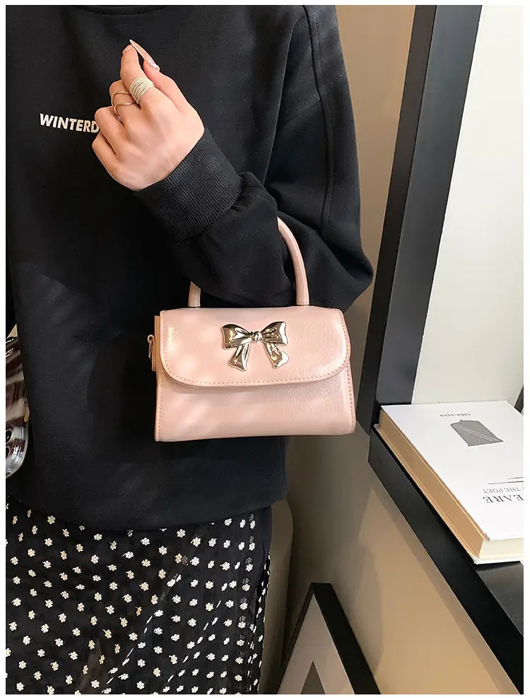 Bow Fashion Shoulder Crossbody Bag Pink 2024 — feature 7