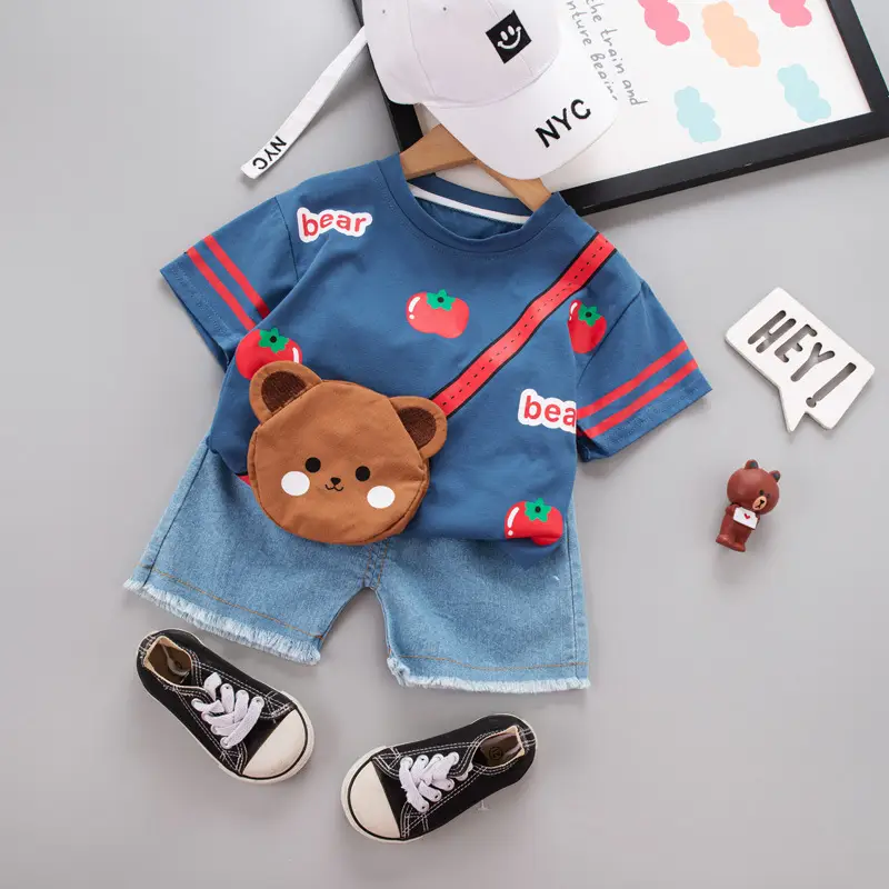 2024 Baby T-Shirt Shorts Suit Cotton Boys Girls - Image 2
