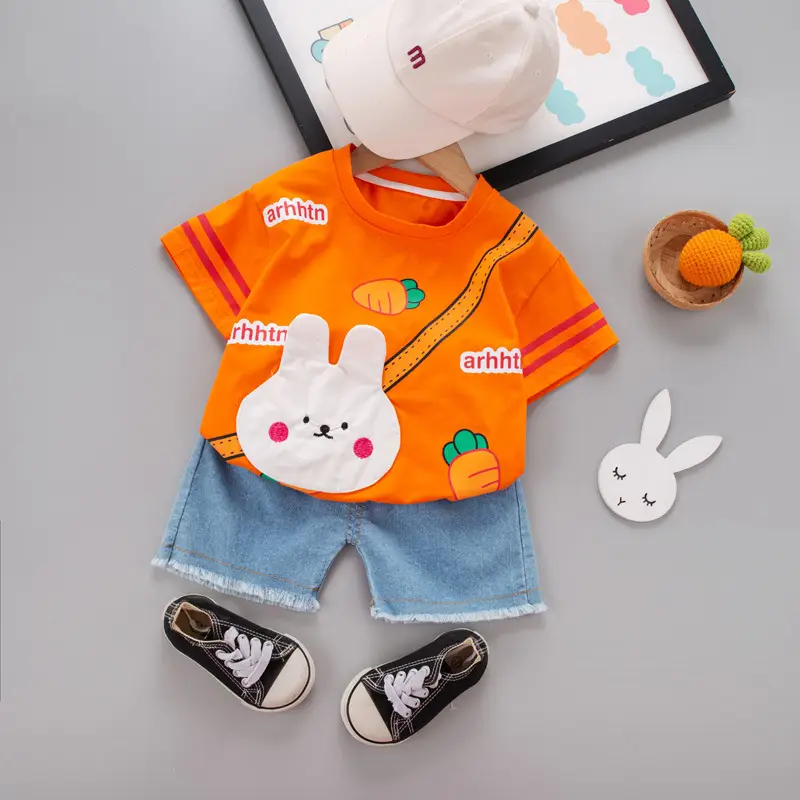 2024 Baby T-Shirt Shorts Suit Cotton Boys Girls - Image 4