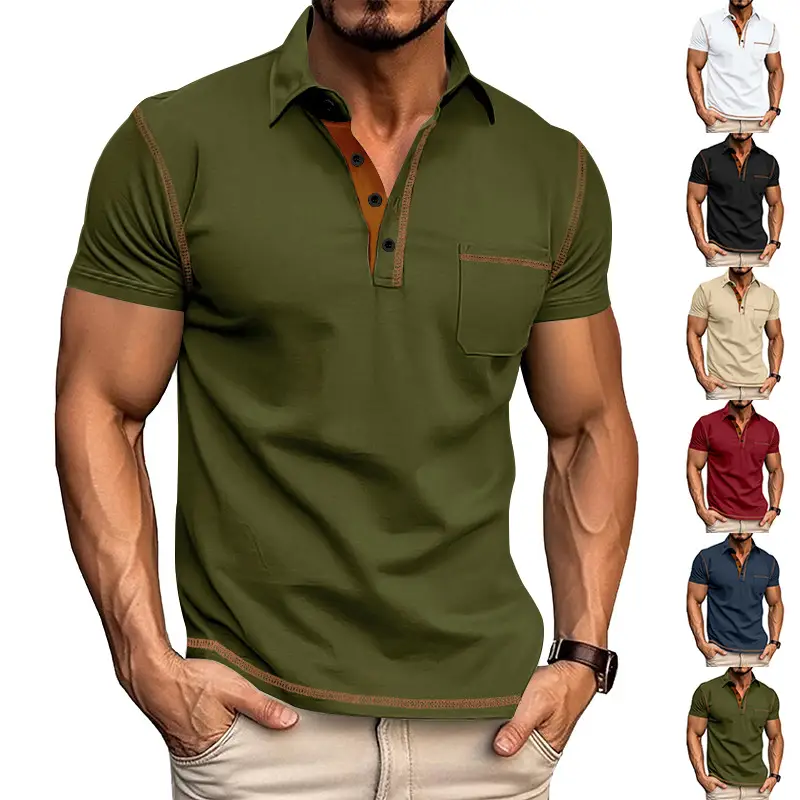 Men's White Short Sleeve Polo T-Shirt 2026 Summer — feature 10